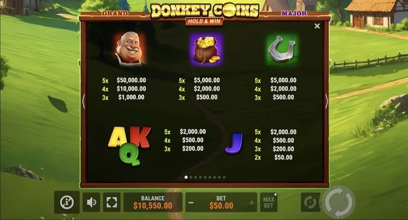 Donkey Coins Hold & Win - स्टिकी कॉइन टोकन के साथ फील्ड